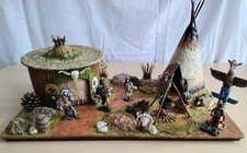 WILD WEST- Indianerlager alte Modellbauweise gefertigt für 5,4 - 7 cm Figuren