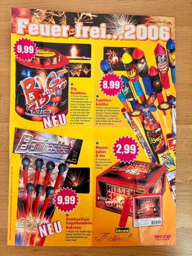 Weco feuerwerk prospekt - feuerwerk, edeka