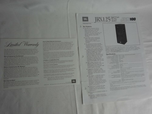 Jbl 125 jrx - jbl,