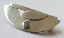 Designer Brosche Perlmutt 925