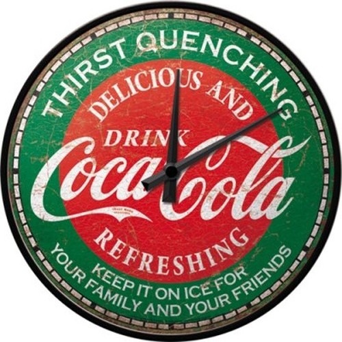 Coca cola nostalgie wanduhr - coca,