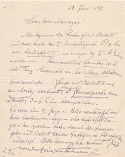 Marie von Stubenrauch Violinistin music autograph Brief signed signiert 1937