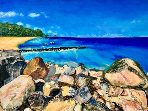 Xxl acrylgemälde hohwachter - acrylgemälde, "hohwachter
