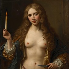 Akt Dekolleté weiblich Malerei Gemälde Zimmer Dame Frau Kunstdruck Barock Rokoko