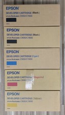5x original epson aculaser c900 c1900 schwarz cyan magenta gelb S050100 S050199