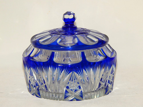 Art deco deckeldose kristall - deckeldose,