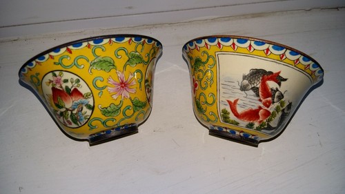 Chinesisches paar emaille - paar,