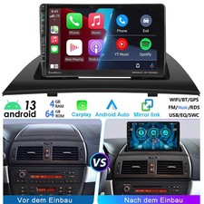 Für BMW X3 E83 2006-2010 4+64G Autoradio Android13 Carplay mit USB-anschluss GPS