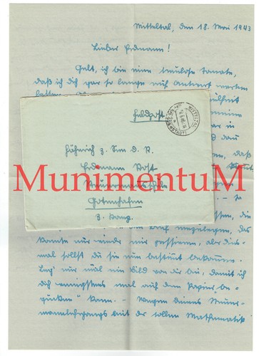 Feldpostbrief 1943 mitteltal - feldpostbrief,