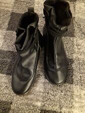 Damen Flache PU Leder Retro Strap Stiefel Casual Ankle Boots Runde Toe Schuhe