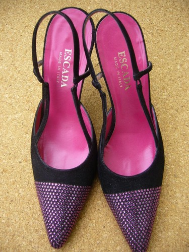 Escada pumps schwarz lila - escada,, schwarz,