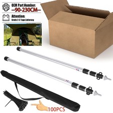 Alu-Teleskopstangen Zeltstangen Aufstellstangen 90-230cm Camping Zamper 2/4/6PCS
