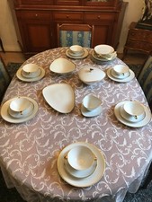 ALTES SPEISESERVICE - HUTSCHENREUTHER DIADEM - WEISS/GOLD