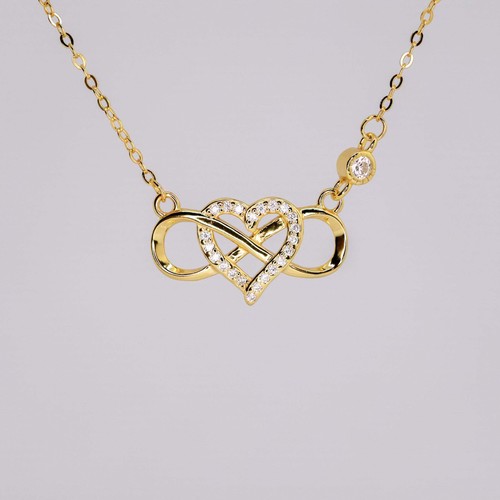 Micro pave herz halskette - herz,