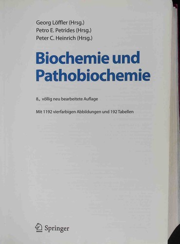 Biochemie und pathobiochemie - biochemie,