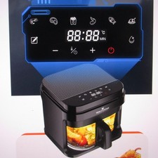 KHF-550 Heißluftfritteuse Airfryer 5,5 Liter Touchdisplay Frittierkorb aus Glas