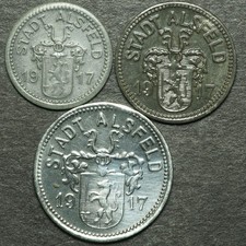 NOTGELD: 5, 10 & 50 Pfennig