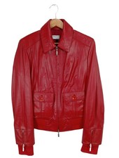 HEINE Lederjacke Damen Jacke Gr. DE 38 rot Casual-Look