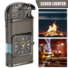 Edles Luxus Feuerzeug mit Uhr