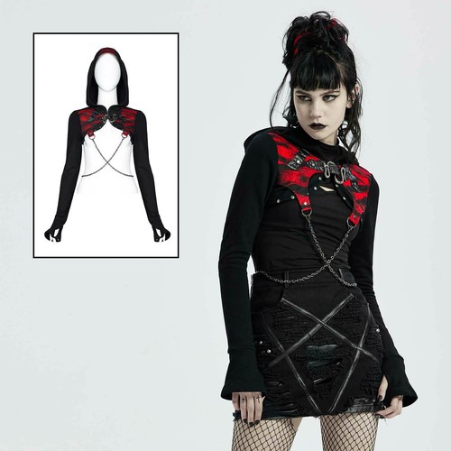 Punk rave red snake bolero - rave,