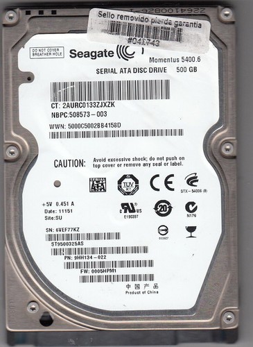 St9500325as seagate 500gb - seagate,