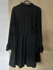 Damen Kleid Fasching Halloween Schwarz Mit Spitze Neu