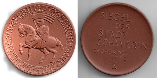 Porzellan medaille schwerin - porzellan-medaille,
