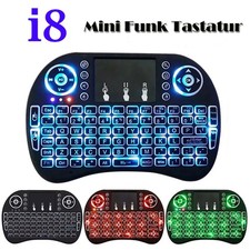 Mini Wireless Tastatur i8 mit Multitouch Touchpad PC Smart TV LED RGB Keyboard