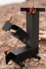 Raketenofen Stecksystem stove Campingkocher 3 mm Stahl EU Prod. Herdpoker Gratis