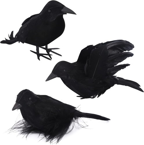 Künstliche krähen 3er pack - künstliche,
