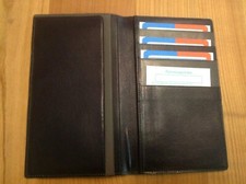 Brieftasche Leder Schwarz Behinderten Ausweis Kreditkarten Fotos Leder wie neu