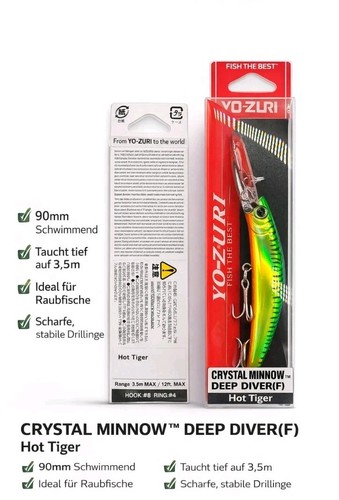 Zuri crystal minnow deep - yo-zuri,