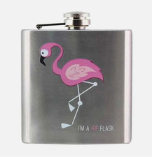 Flamingo Flachmann Edelstahl