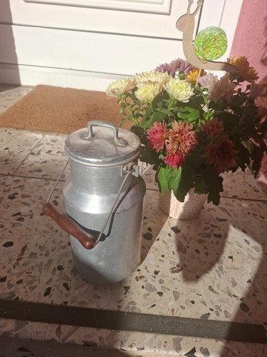 Milchkanne alt aluminium 22cm - milchkanne,