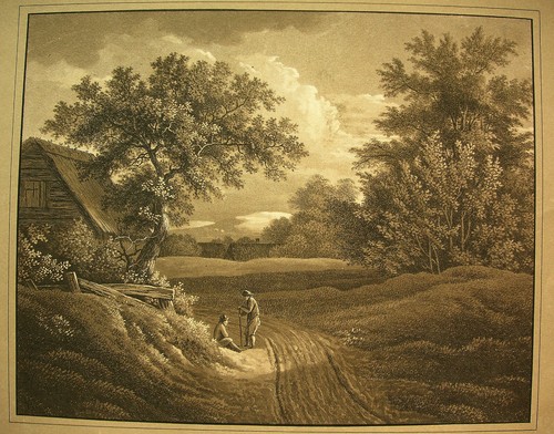 Landschaft zwei bauern im - zwei,