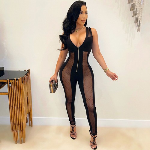 Nylon overall catsuit - nylon,