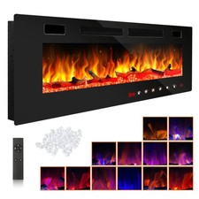 Elektrokamin elektrischer Kamin Heizofen Fernbedienung Wandkamin mit Feuereffekt