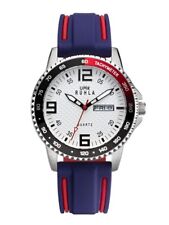 UMR Ruhla Sport Herrenuhr 39004 Weiss Silikonband Lila Rot 40 mm