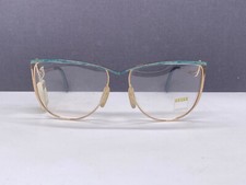 Zeiss Brille Damen Gold Plated 22 grün Karat Große Gläser Hip Hop Germany 80er
