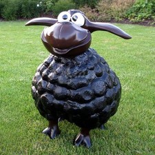 KUNST Deko schwarzes SCHAF