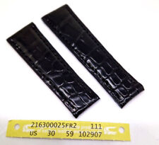 Uhrenarmband passend für Rolex Daytona echt Alligator 20mm schwarz, TOP  / 68