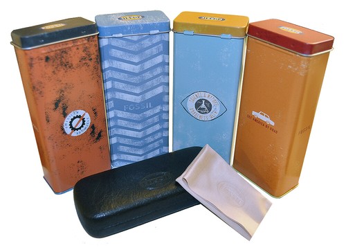 Brillenetui fossil lederetui - brillenetui,
