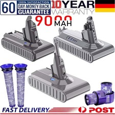 9000mAh Akku + Filter Für Dyson V6 V8 V10 Animal Absolute Staubsauger Ersatzakku