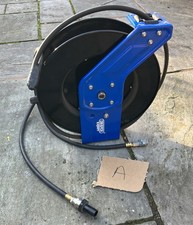 Draper Metall einziehbare Luftschlauchtrommel 15m 3/8" Gummi 20bar Garage Werkstatt sehr guter Zustand