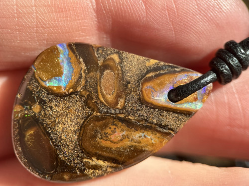 Boulder opal kette - boulder,