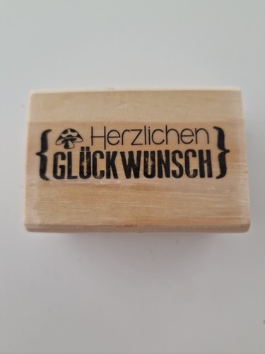Holzstempel herzlichen - holzstempel,