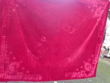 Samt Tischdecke um 1880 seltenes Sammlerstück 133 x 162