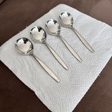 BSF Dänisch Perl Edelstahl 18/8  6 Tassenlöffel Suppentassenlöffel ca. 14,5 cm