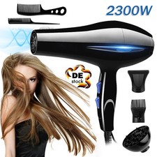 2300W Haartrockner Föhn Fön Haare Trockner Hair Dryer Haarfön mit 3 Stylingdüsen