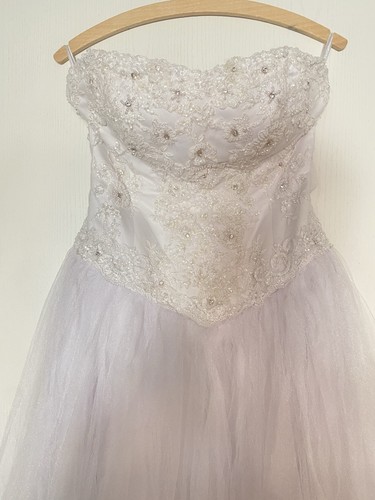 Brautkleid weis mit perlen - weis,